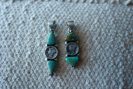 Turquoise Coin Pendant
