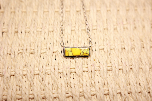 Honey Dahlia Bar Necklace