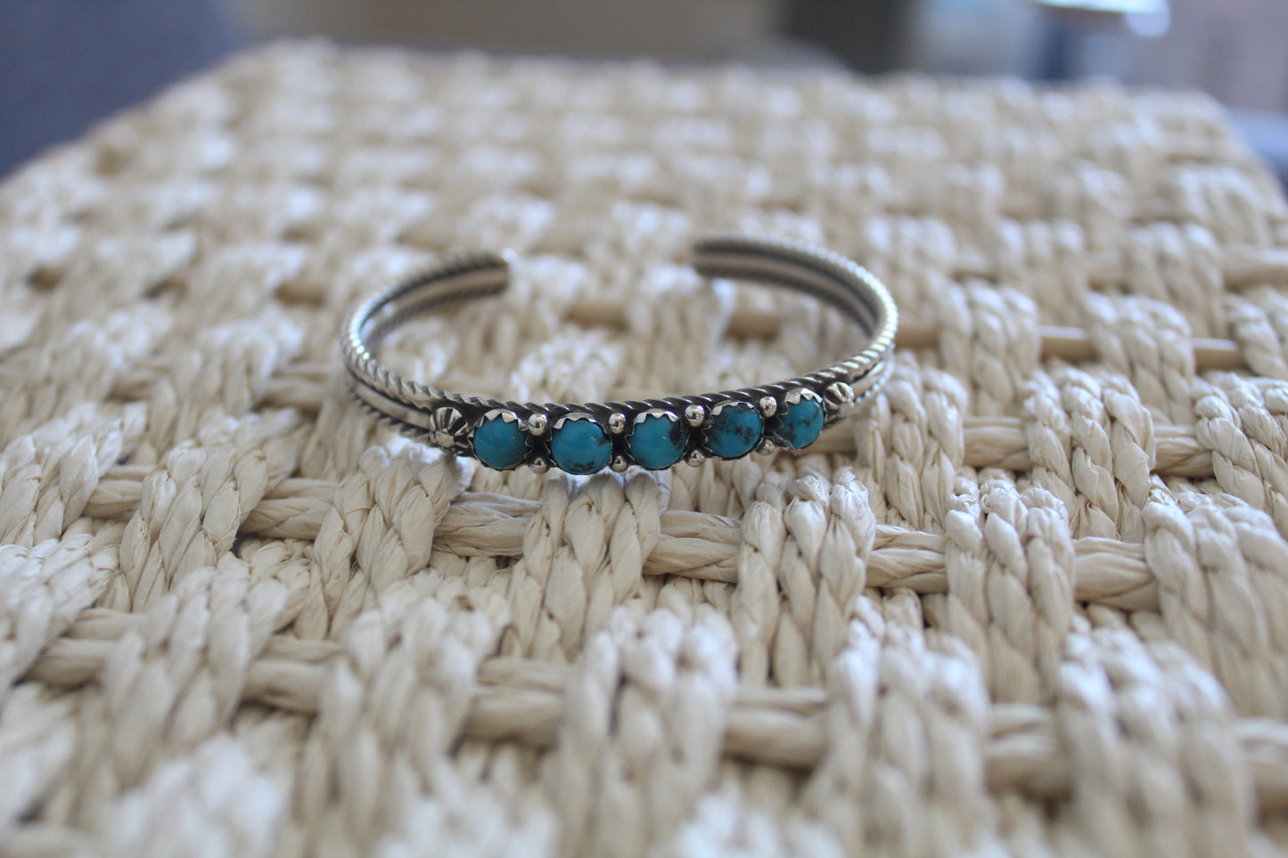 5 Stone Turquoise Cuff