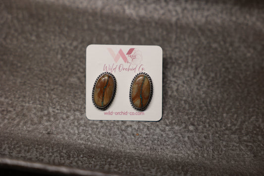 Boulder Turquoise Stud