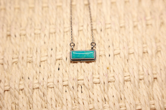 Turquoise Bar Necklace