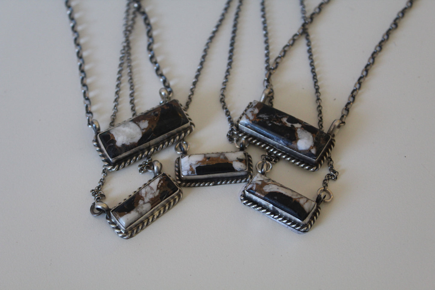 White Buffalo Bar Necklaces