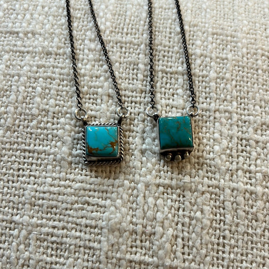 Turquoise Square Necklaces
