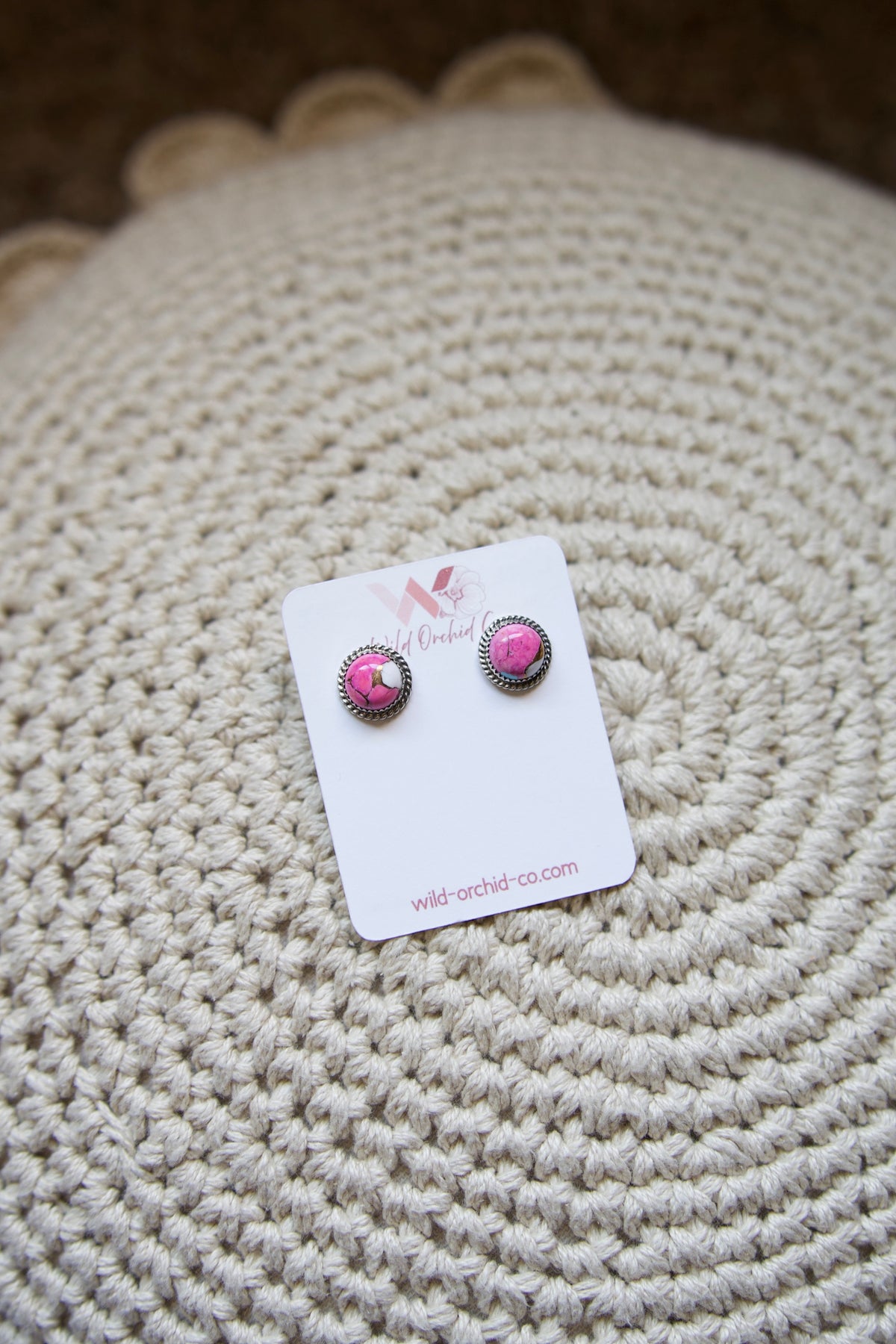 Mini Cotton Candy Dahlia Studs