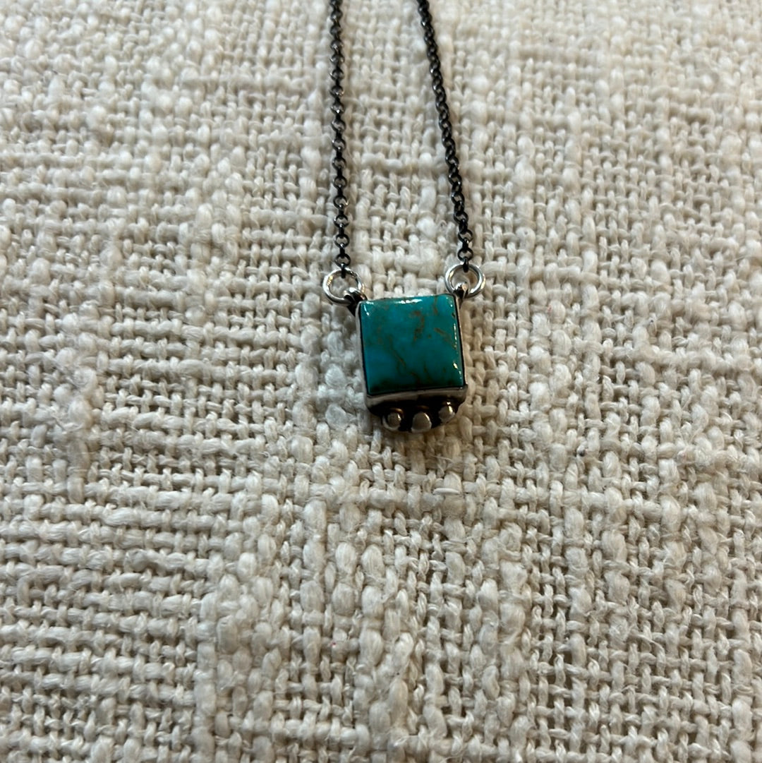 Turquoise Square Necklaces