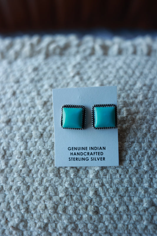 Turquoise Square Stud