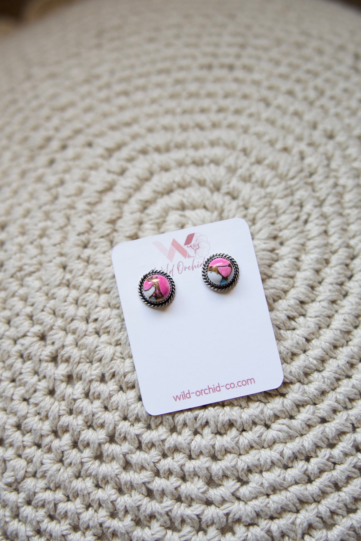 Mini Cotton Candy Dahlia Studs