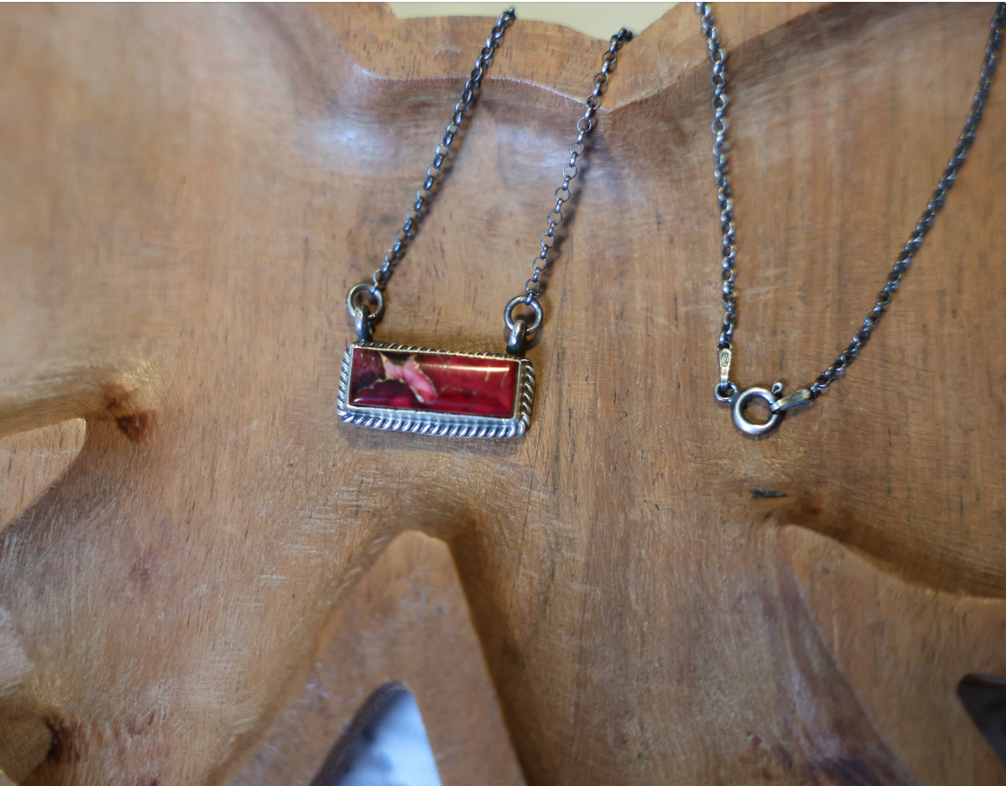 Dahlia Rose Bar Necklace